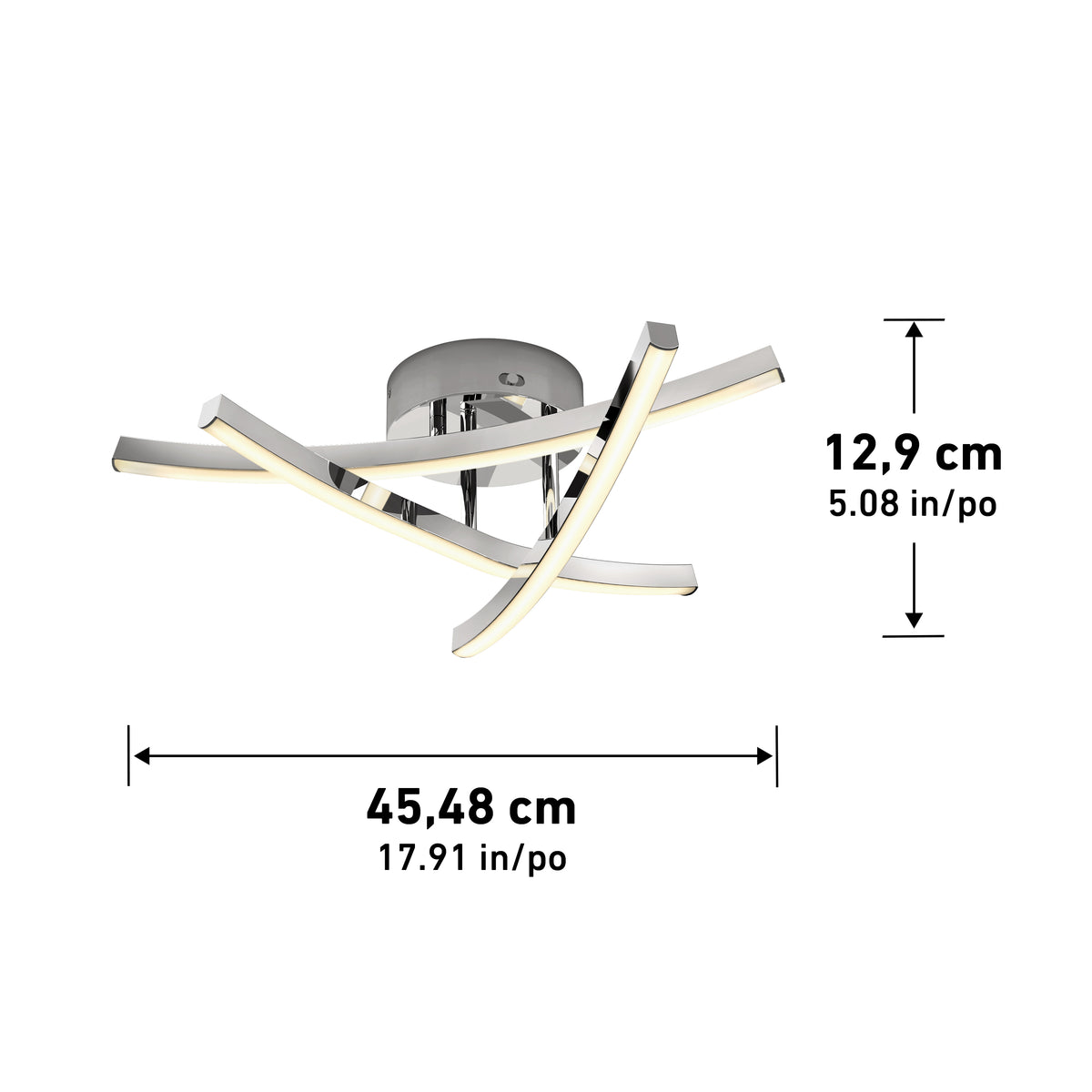 Orly luz de techo LED moderna empotrada 45 cm (18 in.) 3 CCT