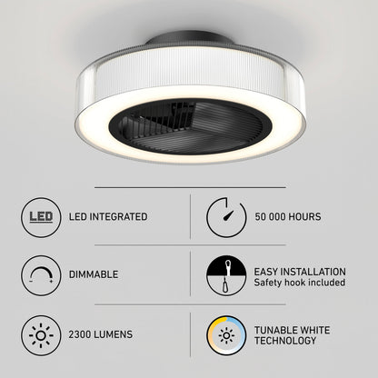 Artika Groove 20-in. LED fandelier ceiling fan with remote; dimmable, tunable white, 2300 lumens, easy install, lasts 50,000 hrs.