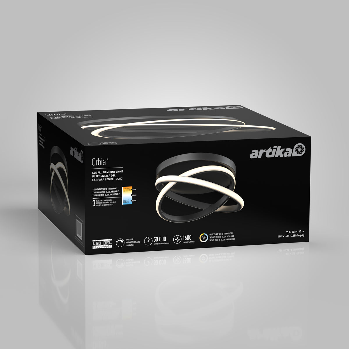 Orbia modern LED flush mount light 3 CCT
