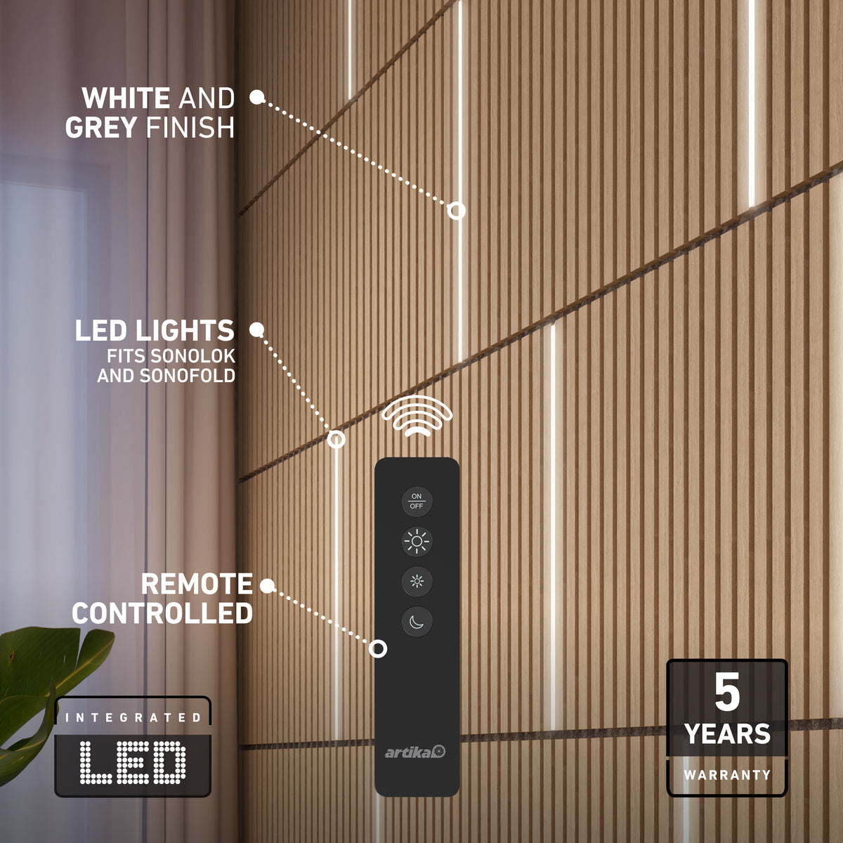 Lumilok LED Wall Panel Light with Remote for Sonolok