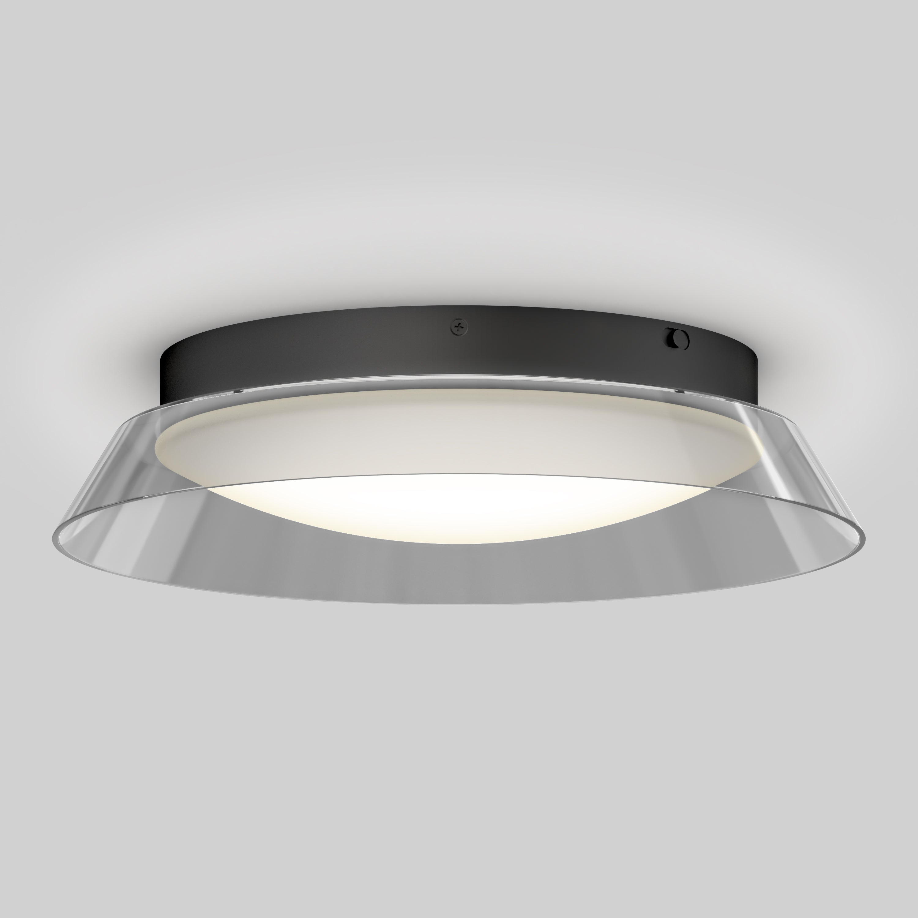 Arthur modern LED flush mount light 5 CCT in Matte Black | Artika