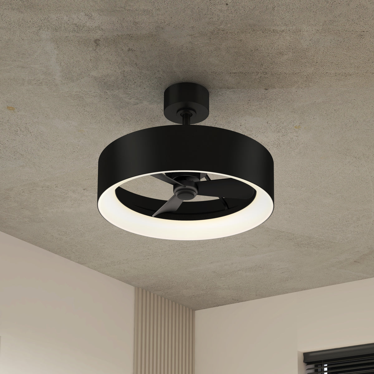Aiden 24 in. LED modern ceiling fan 3 speeds - with remote