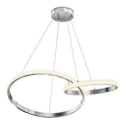 Artika Mora 28″ LED Pendant features two rings, cable suspension, and 5CCT adjustable color temperature for modern dimmable lighting.