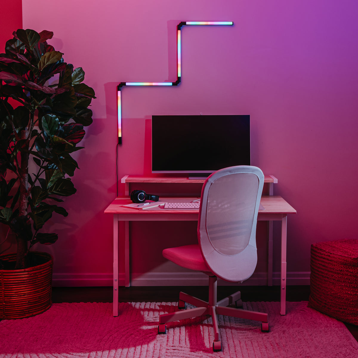 Fitch smart foldable RGB LED gaming floor lamp