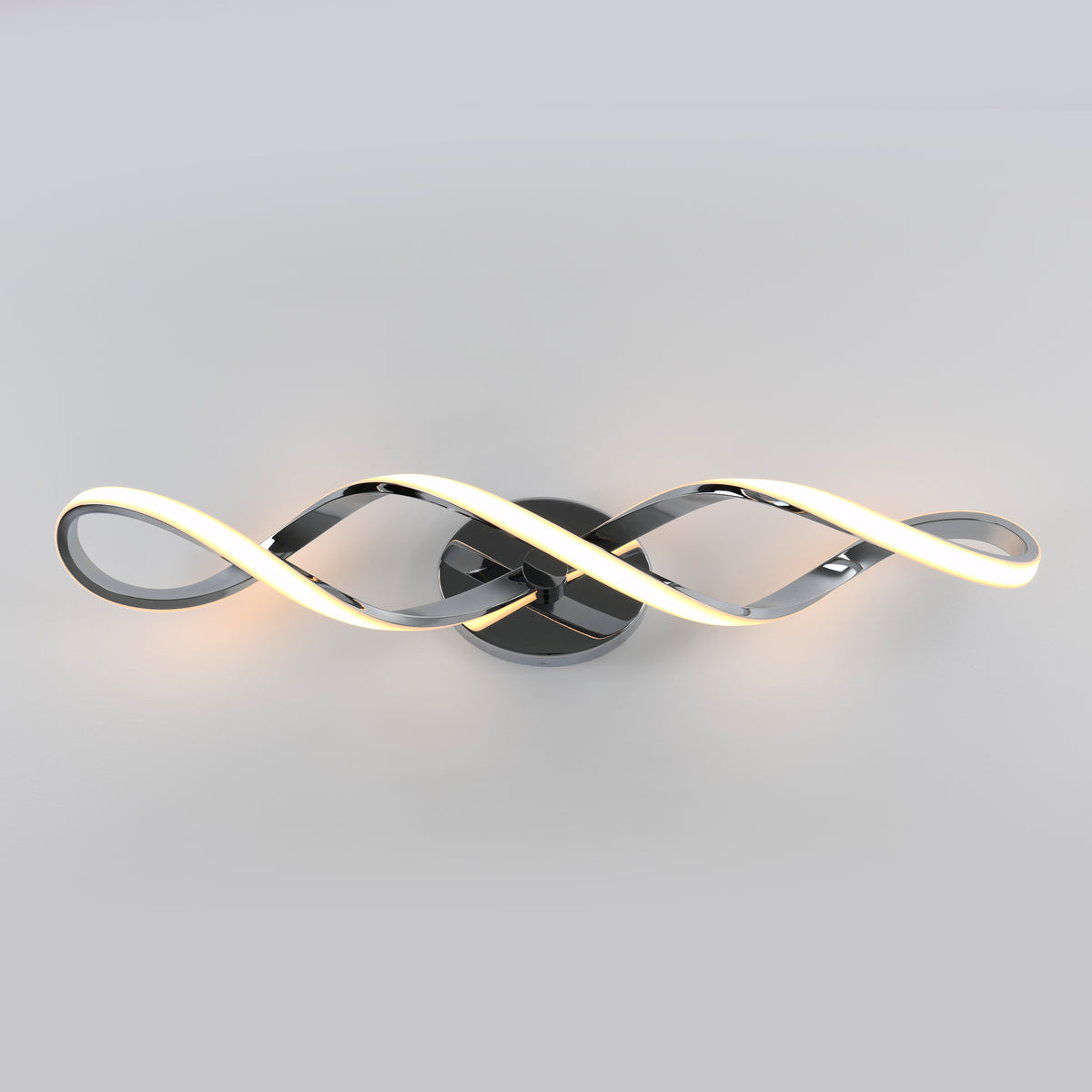 Swirl 27 pulg (68 cm) luminario de vanidad de 3 luces LED moderno para baño
