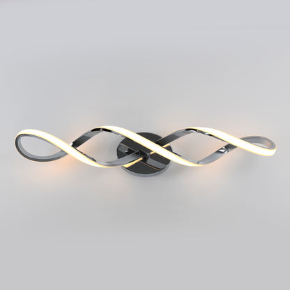 Swirl LED bathroom vanity light