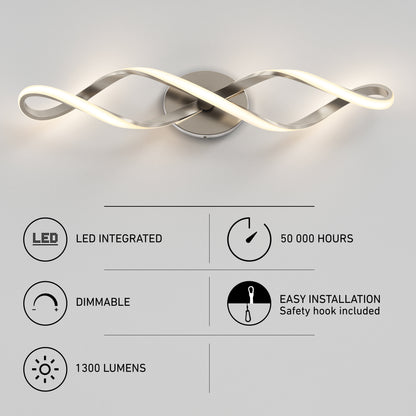 Swirl LED bathroom vanity light