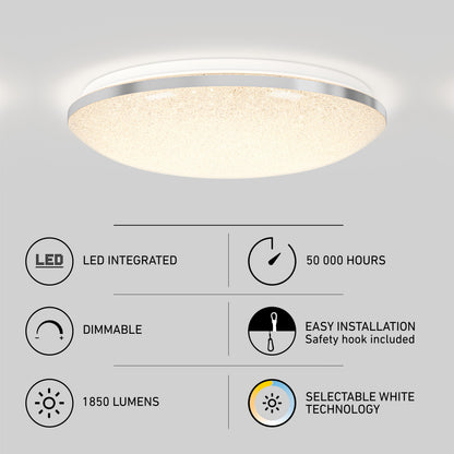 Sparkle lámpara de techo LED moderno 15 in. 5 CCT