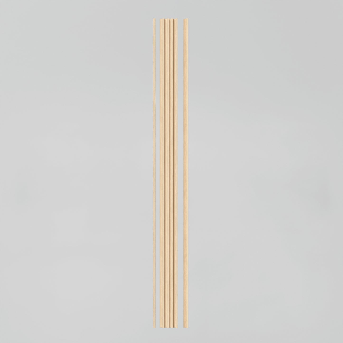 Eight Panolok 30.67 ft wall panel kits by Artika are arranged vertically in a neat line on a plain, light gray background.