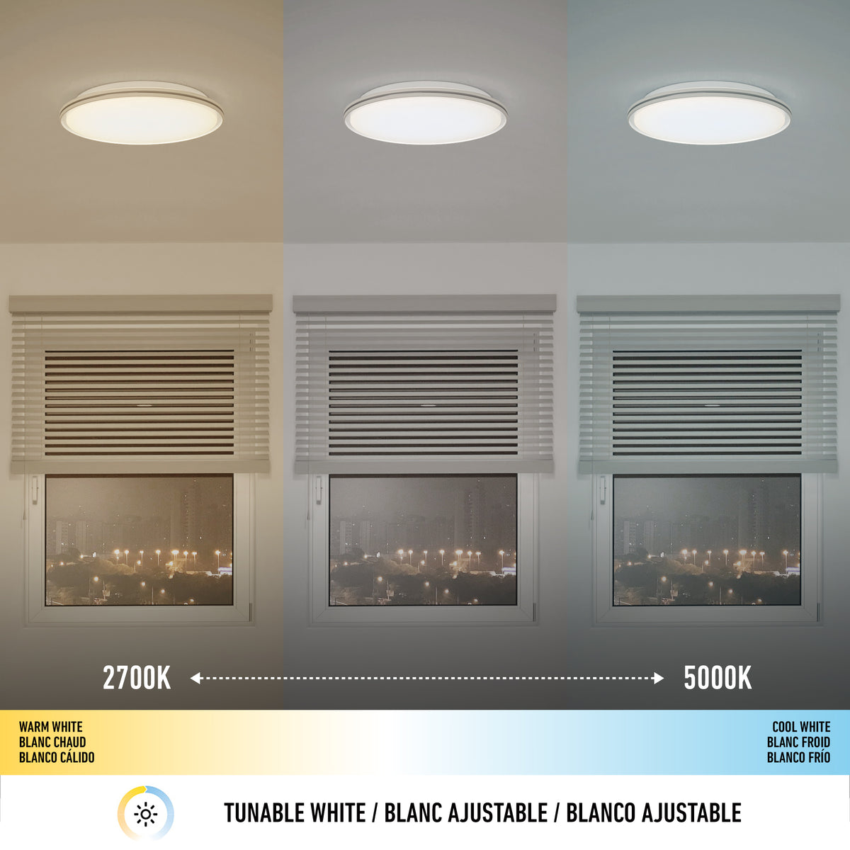 Astrid 16.5 in. LED flush mount light 5 CCT with remote