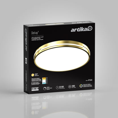 Delray 15.7 in. LED modern flush mount light 5 CCT