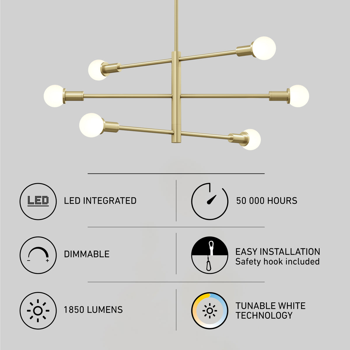 Aristo LED pendant light 5 CCT