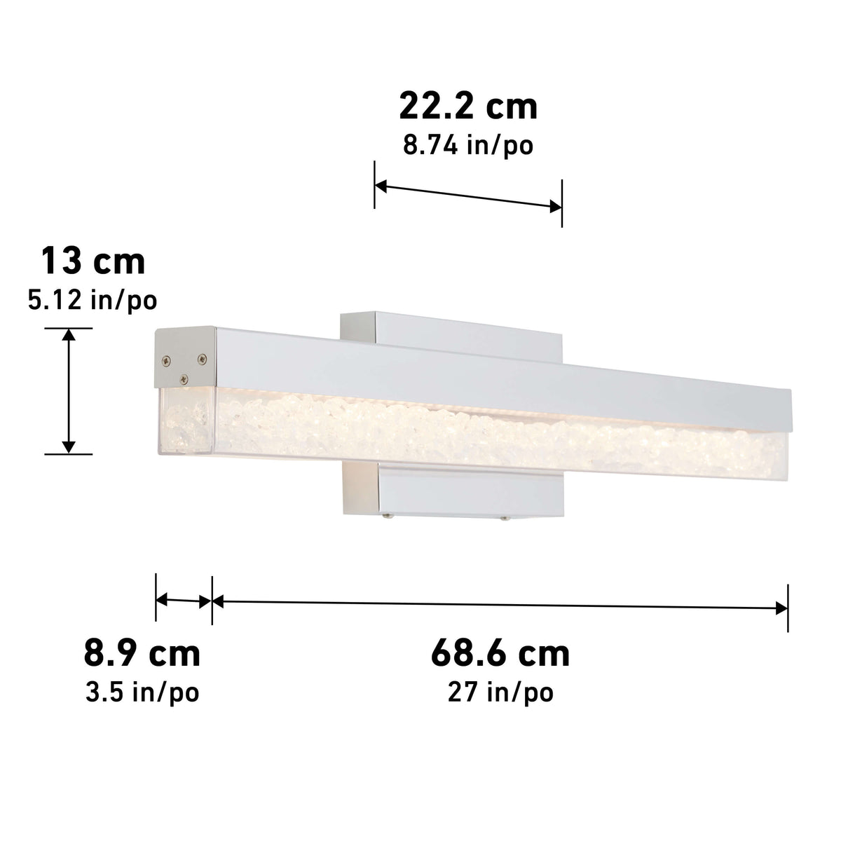 The Artika Riviera 27-in LED Vanity Light Bar offers sleek style, ideal for contemporary bathrooms.