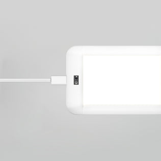 Artika Maestro under cabinet LED light 3 CCT (pack of 3), rectangular with rounded edges, shown with cable on gray background.