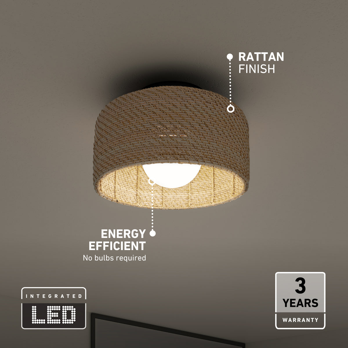 Emiko modern LED flush mount light 5 CCT