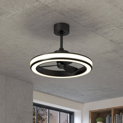 Edwin 23 in. LED modern ceiling fan 3 speeds - with remote