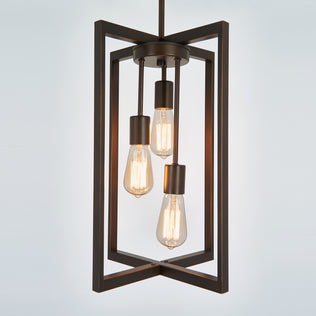 Artika Yale 3-light chandelier with exposed bulbs—ideal for kitchens or chic living room lighting.