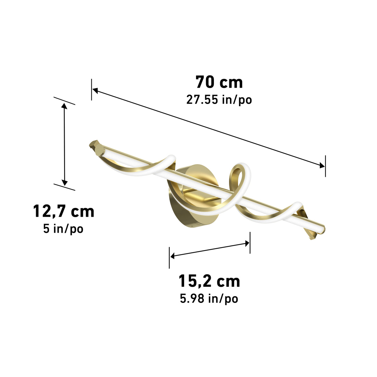 Coda modern LED bathroom vanity light 5 CCT