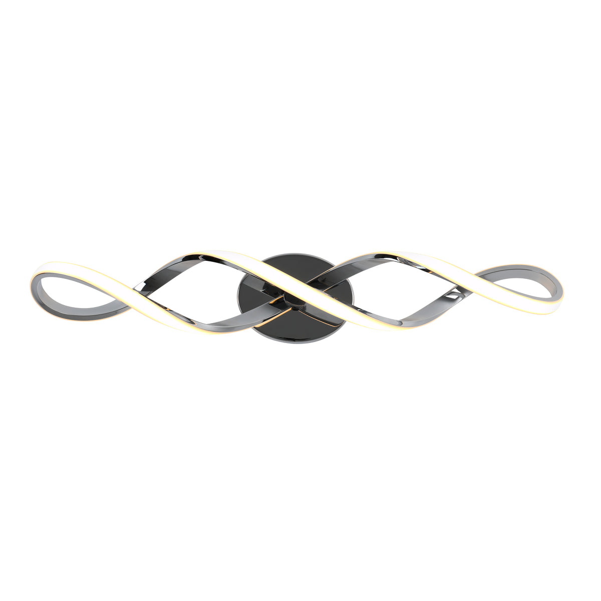 Swirl 27 pulg (68 cm) luminario de vanidad de 3 luces LED moderno para baño