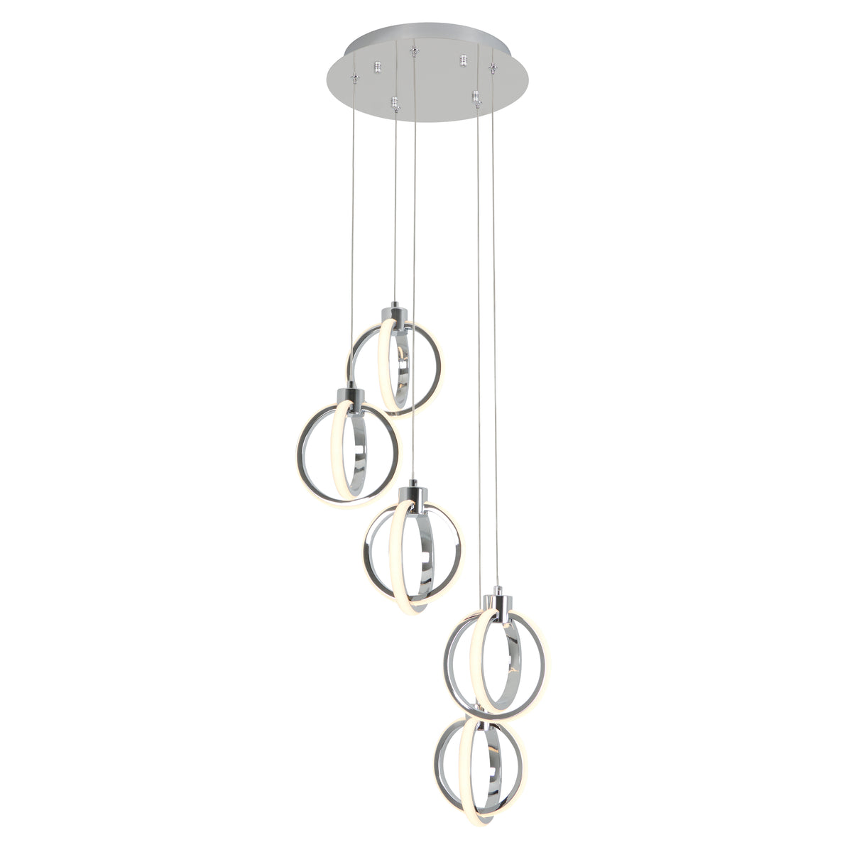 Soho modern 5-light LED pendant light