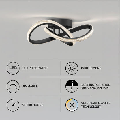 Morgan modern LED flush mount light 5 CCT