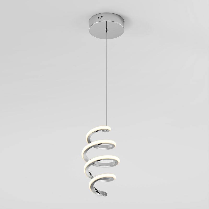 Chorus 1-light LED pendant 5 CCT, Chrome