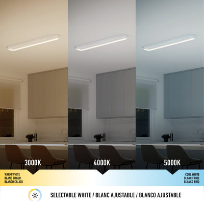 Aiden 48 in. LED modern flush mount light 5 CCT